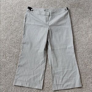 NWT White House black market Striped Wide-Leg cropped Pants size 14